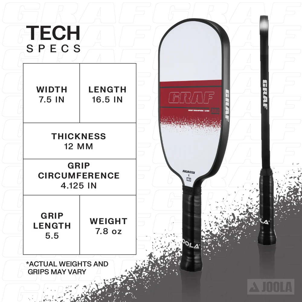 JOOLA Graf Champion 12mm Pickleball Paddle - Image 4