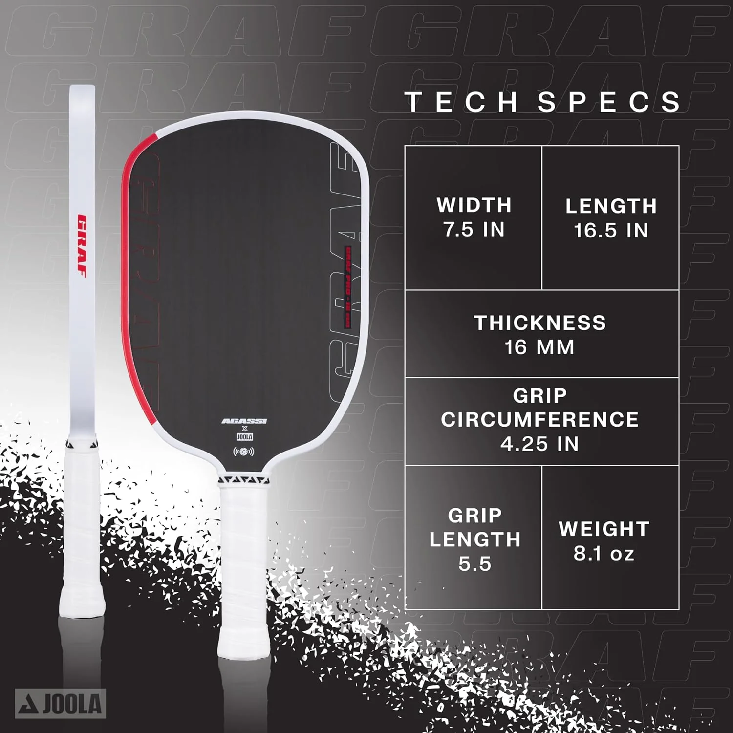 JOOLA Graf Pro 16mm Pickleball Paddle - Image 10