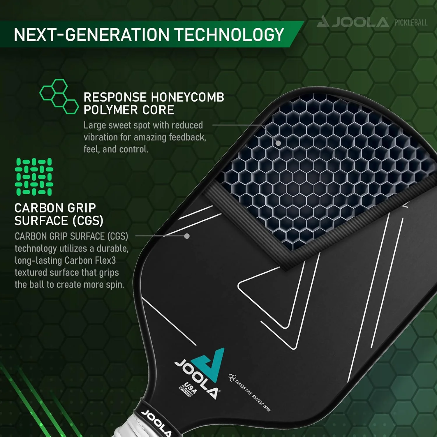 JOOLA Vision CGS 16 Pickleball Paddle - Image 7